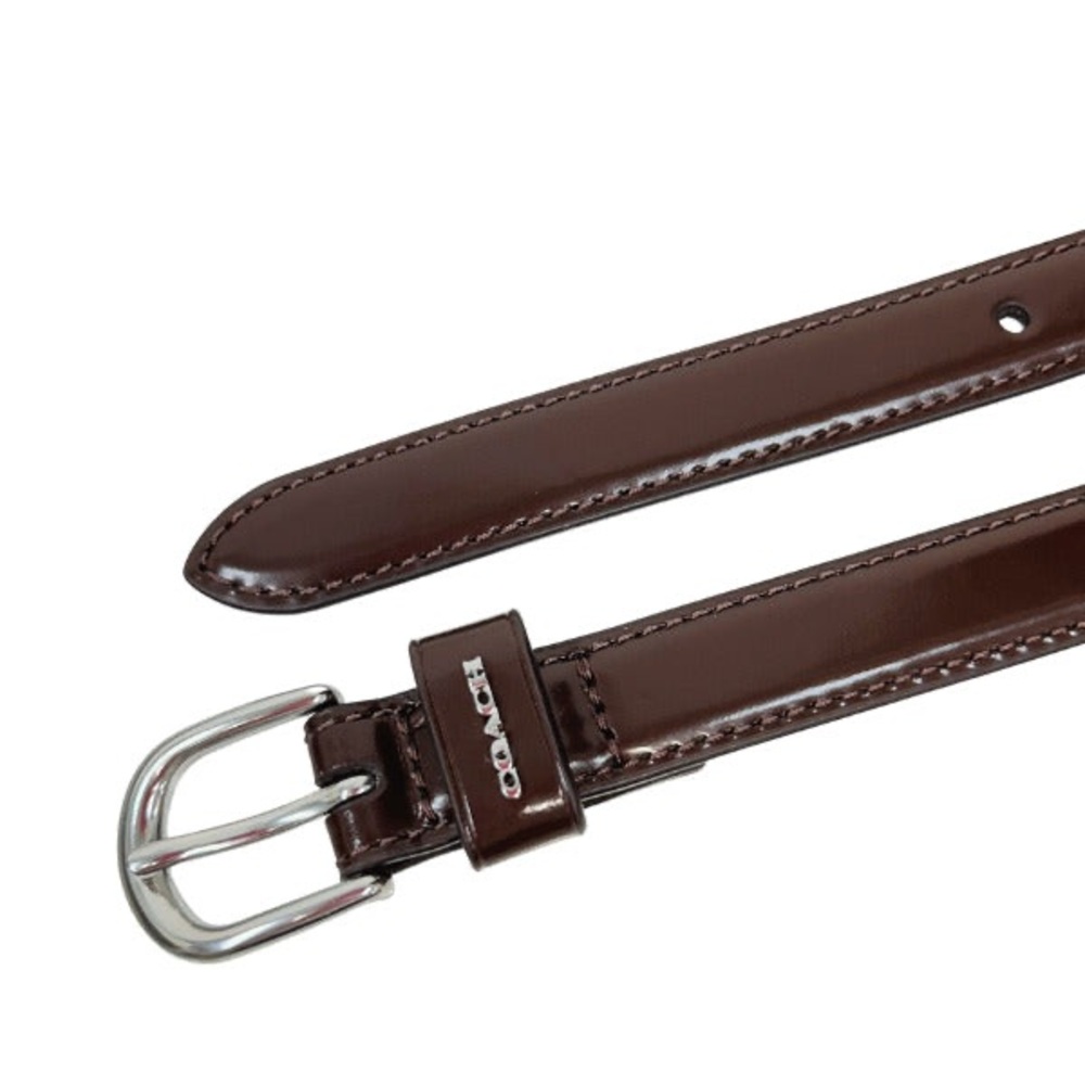 Coach chocolate brown 18mm leather belt - Picture 3 of 10